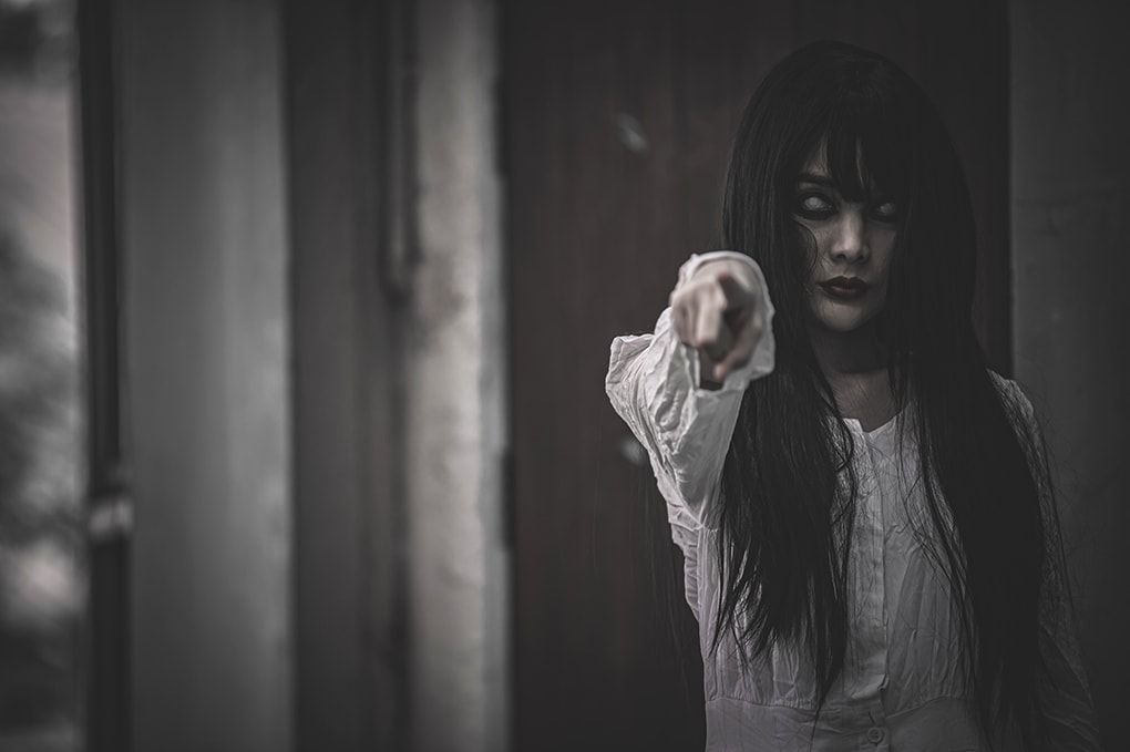The Haunting — Some doors should never be opened. Dark art print for sale.